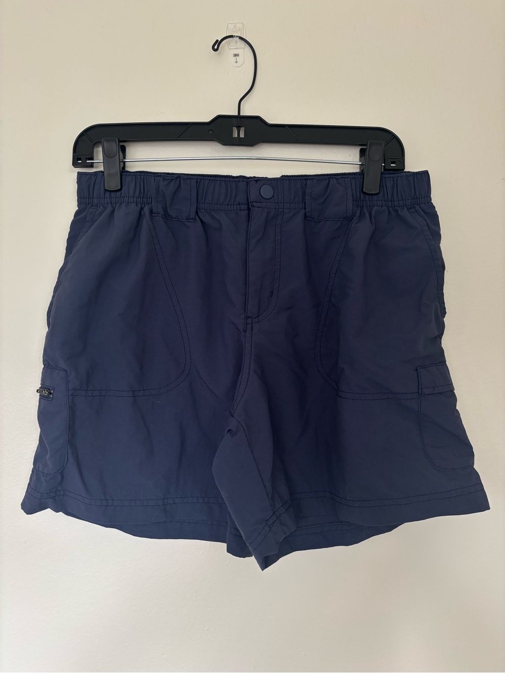 Columbia Navy Athletic Cargo Shorts Unisex Size M hiking, lightweight, athletic